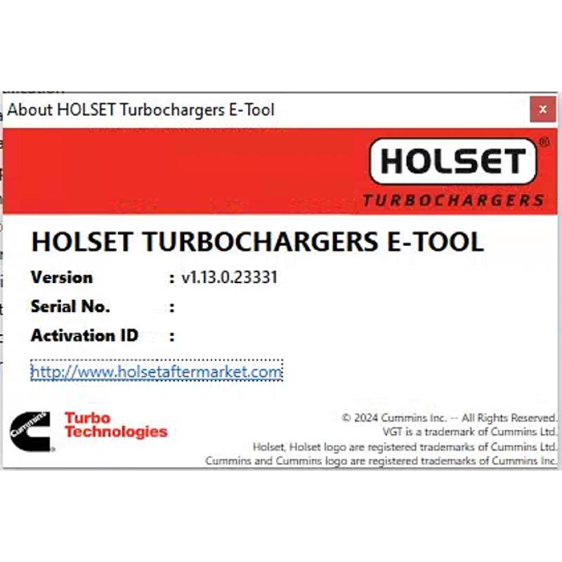 Cummins HOLSET E-Tool 1.13 