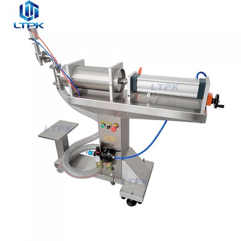  30-300ml Vertical pneumatic piston liquid filling machine 