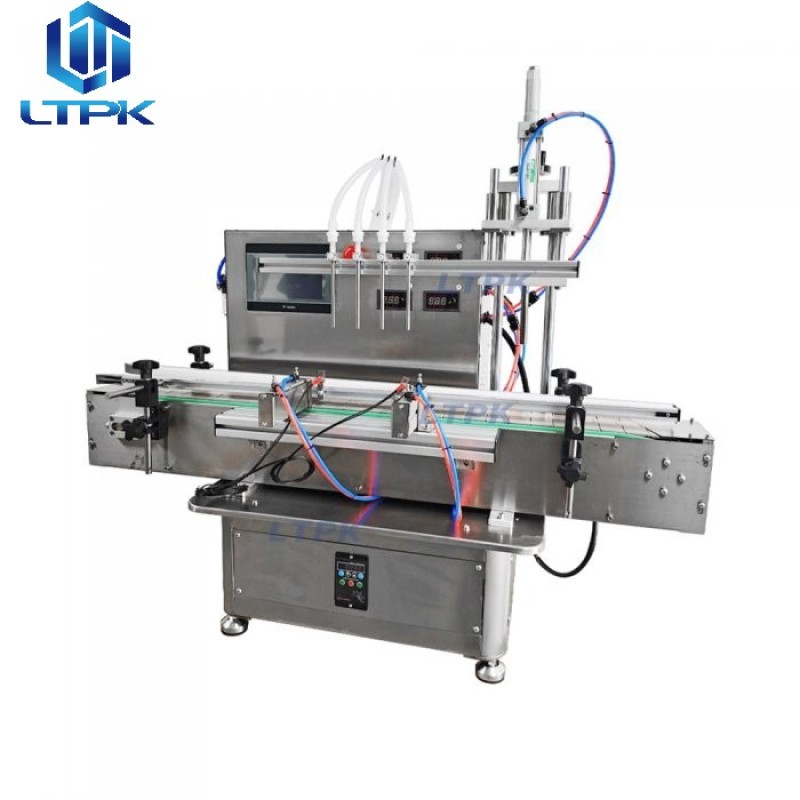 Tabletop 4 nozzles peristaltic pump liquid filling 2.4L/min 