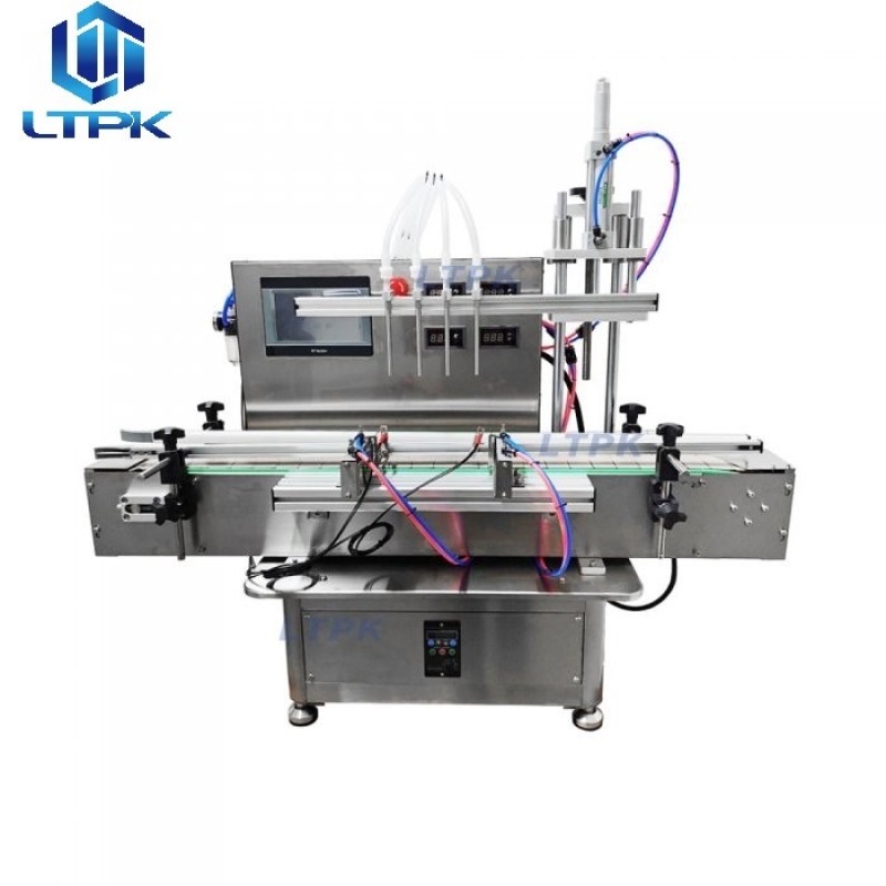 Tabletop 4 nozzles peristaltic pump liquid filling 2.4L/min 