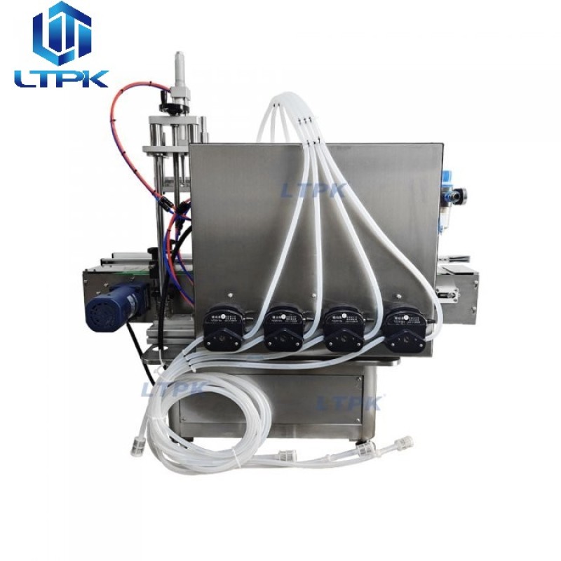 Tabletop 4 nozzles peristaltic pump liquid filling 2.4L/min 