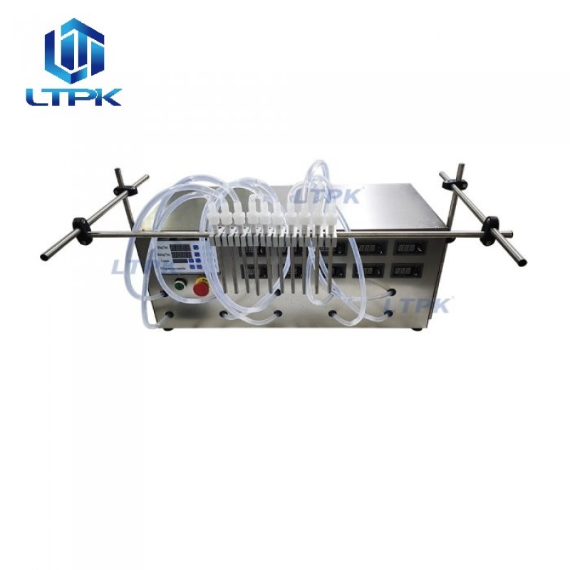  Semi auto digital 10 nozzles thin liquid filler 5-1000ml 