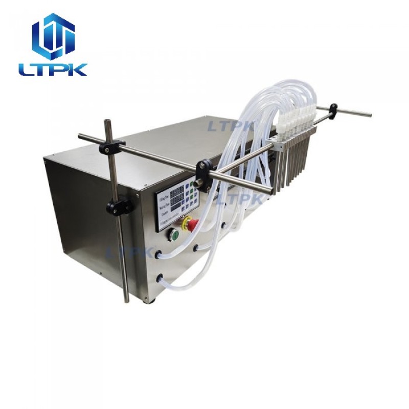  Semi auto digital 10 nozzles thin liquid filler 5-1000ml 