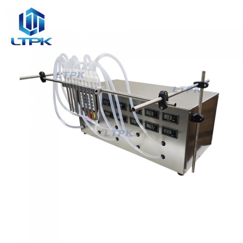  Semi auto digital 10 nozzles thin liquid filler 5-1000ml