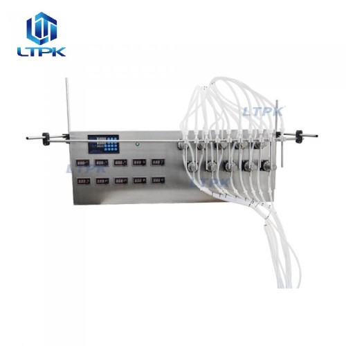 Semi auto 10 nozzles magnetic pump liquid filler