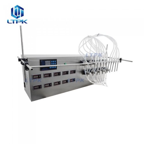 Semi auto 10 nozzles magnetic pump liquid filler