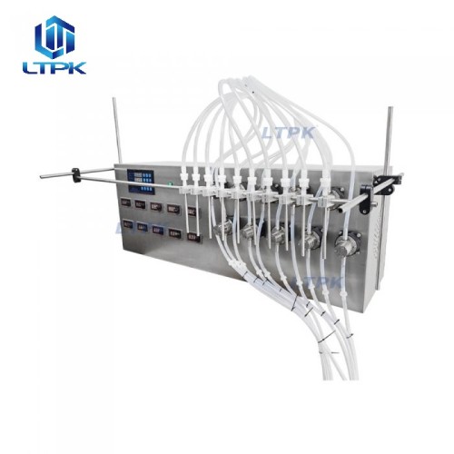 Semi auto 10 nozzles magnetic pump liquid filler