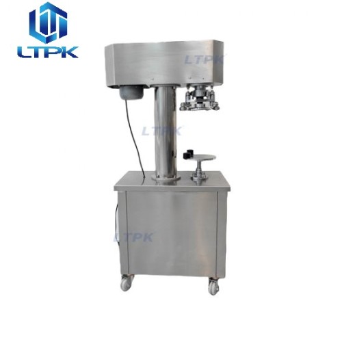  Vertical semi auto pet tin can sealer sealing machine
