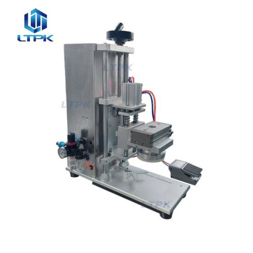 Pneumatic glass jar lid twisting off sealing capping machine