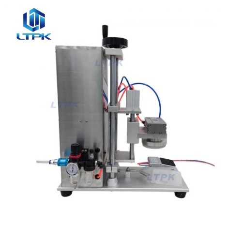 Pneumatic glass jar lid twisting off sealing capping machine