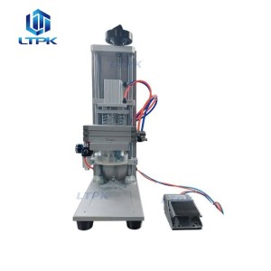 Pneumatic glass jar lid twisting off sealing capping machine 