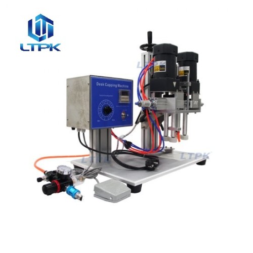 Semi auto pneumatic twist off screw capping machine