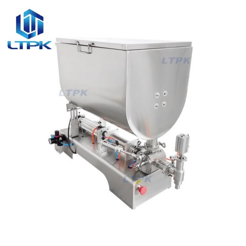 Pneumatic saunce ketchup cream filler with mixing tank 