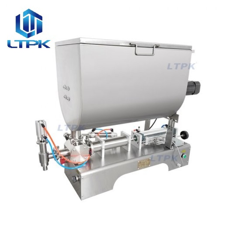 Pneumatic saunce ketchup cream filler with mixing tank 