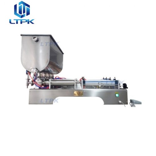 Pneumatic 4 nozzles cream paste filler with big hopper