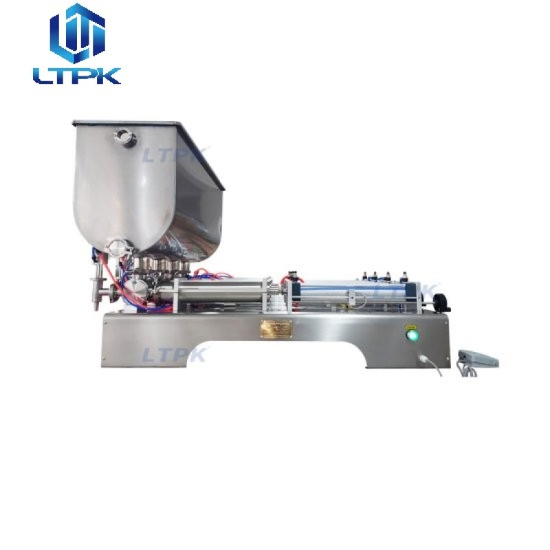 Pneumatic 4 nozzles cream paste filler with big hopper 