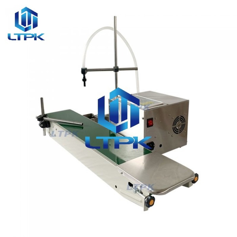 Small magentic pump filler with conveyor for lotion essence oil 
