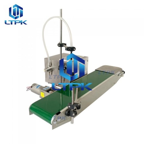 Small magentic pump filler with conveyor for lotion essence oil