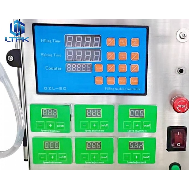  6 nozzles 4L/min magnetic pump liquid filler 3-1000ml 