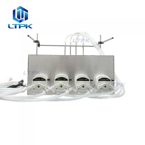  4 nozzles 4L/min peristaltic pump liquid filler 5-1000ml