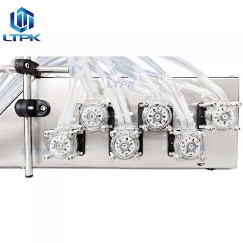 6 nozzles 650ml/min peristaltic pump liquid filler 0-50ml